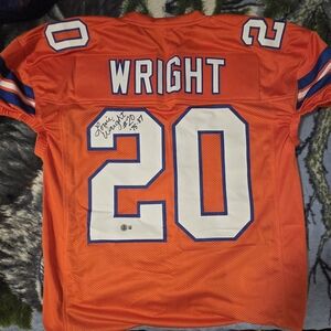 Orange Football Jersey with Signature